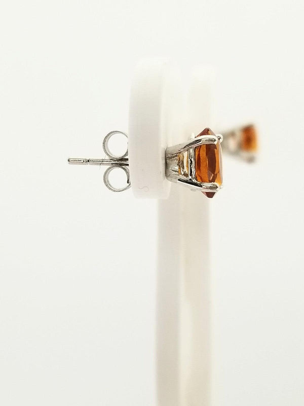 Orange Color Stone Stud Earrings - Cape Diamond Exchange