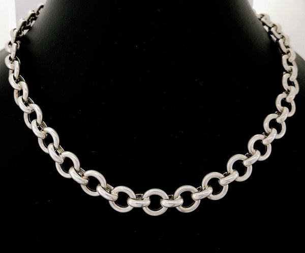 Silver Rolo-Link Necklace - Cape Diamond Exchange