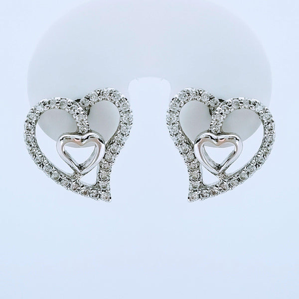 Heart Shaped Diamond Earrings - Cape Diamond Exchange