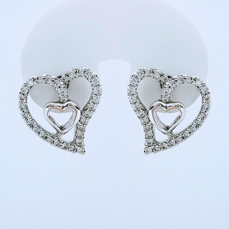 Heart Shaped Diamond Earrings - Cape Diamond Exchange