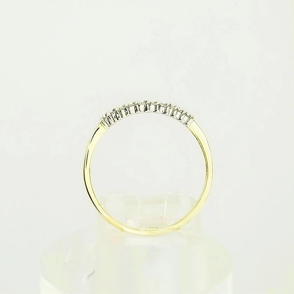 9 kt Yellow Gold Diamond Half-Eternity Ring - Cape Diamond Exchange