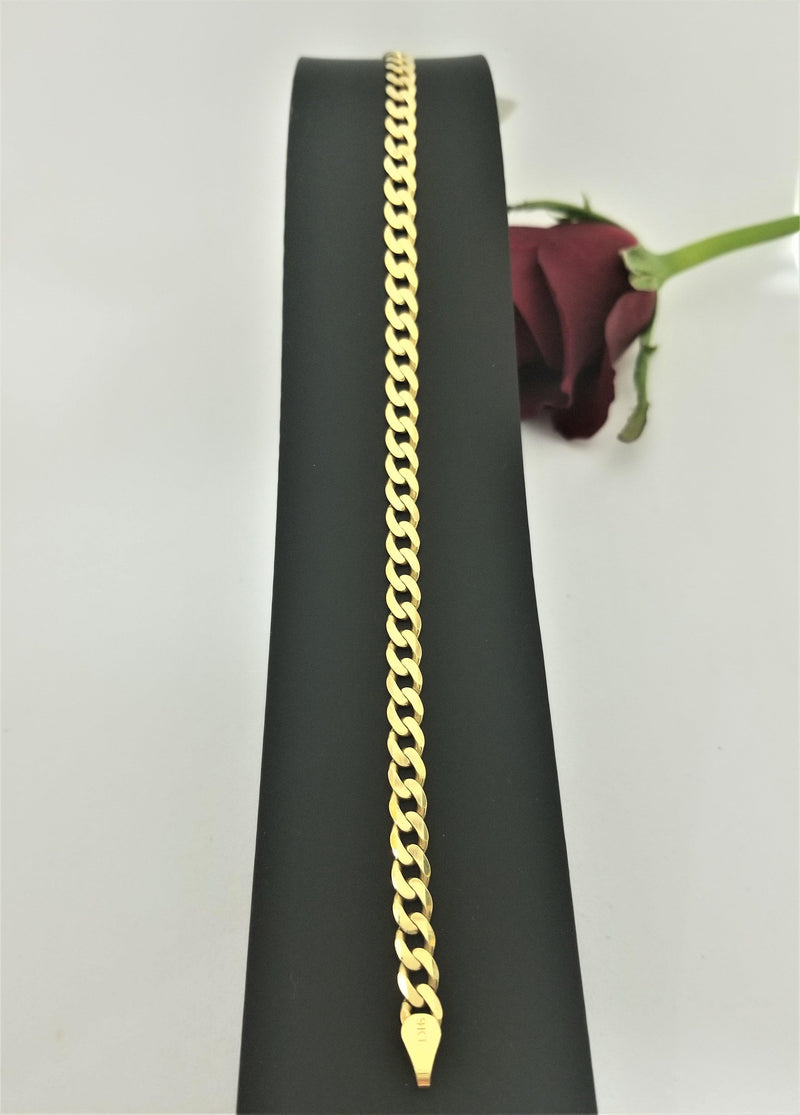 9 kt Yellow Gold Curb Link Bracelet - Cape Diamond Exchange