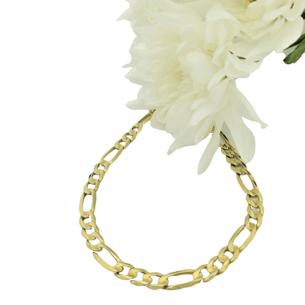 Gold Bracelet Figaro link