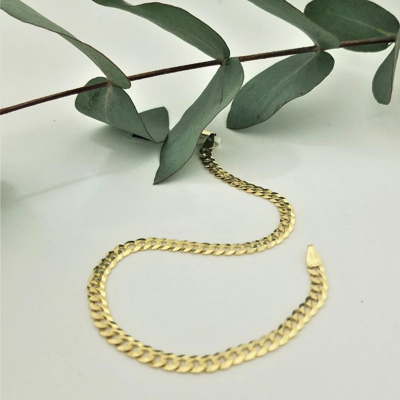 9kt Yellow Gold Curb Link Bracelet - Cape Diamond Exchange