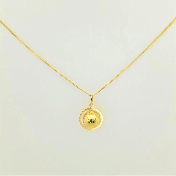 9 kt Yellow Gold Golden Globe Pendant - Cape Diamond Exchange