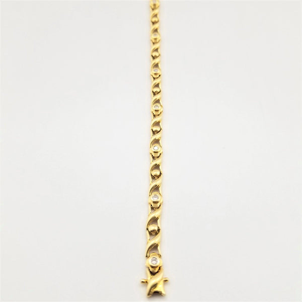 18 kt Yellow Gold Tennis Bracelet - Cape Diamond Exchange