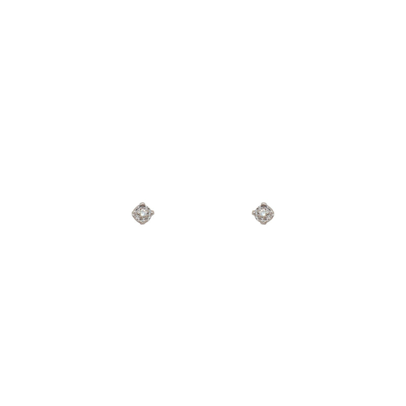White Gold Diamond Stud Earrings - Cape Diamond Exchange