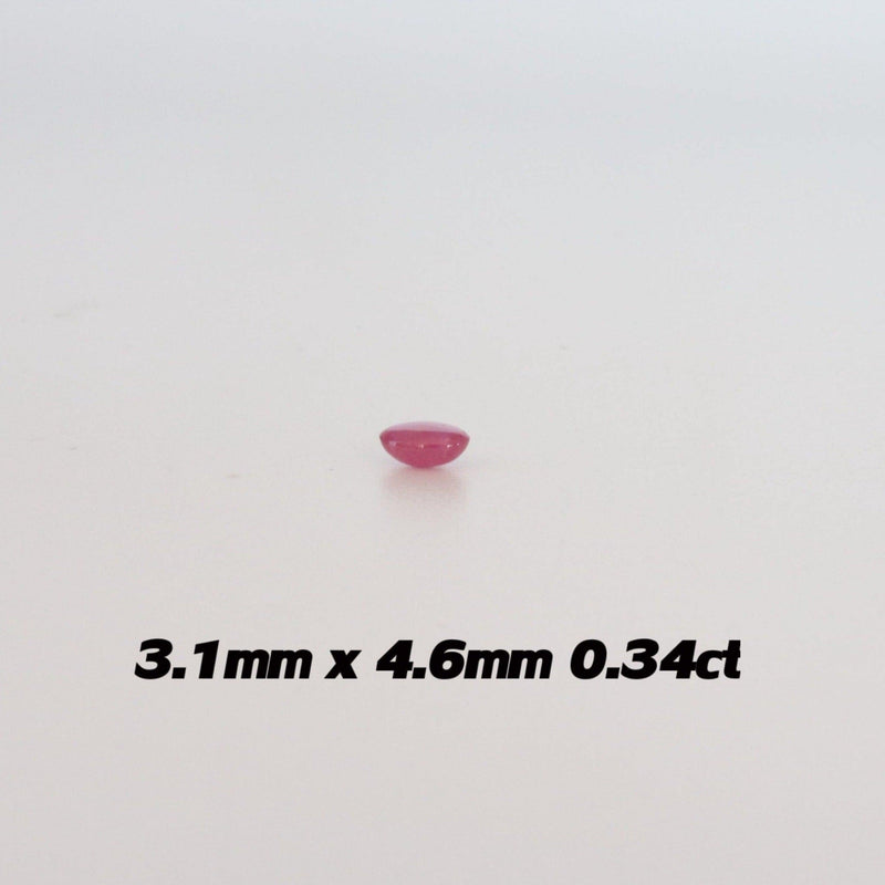 3.1x4.6mm 0.34ct Oval Cabochon Ruby Stone - cape diamond exchange