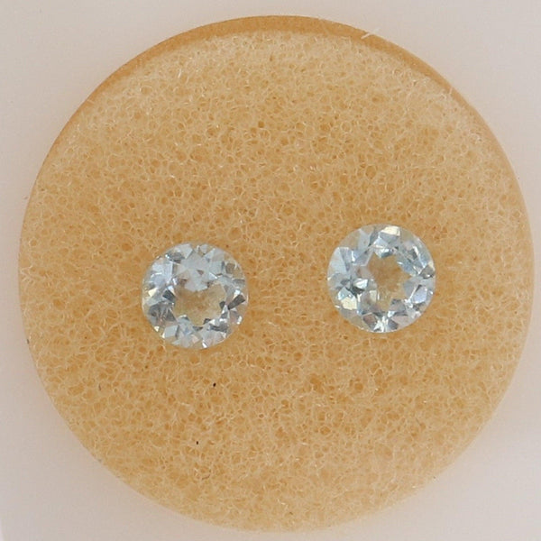 4.1mm Round Sky Blue Topaz Stone - cape diamond exchange