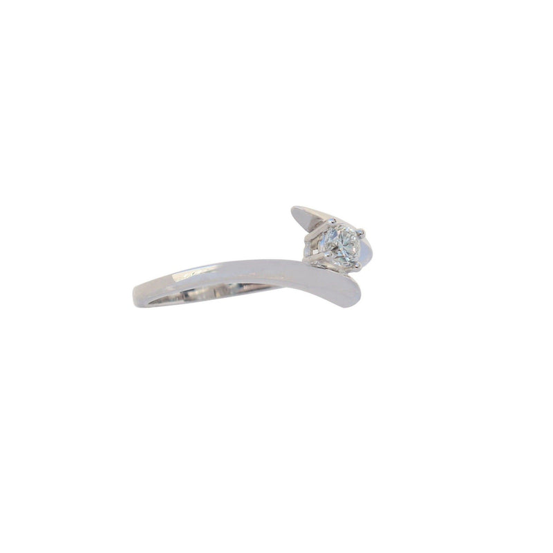White Gold Diamond By-Pass Engagement Ring - cape diamond exchange