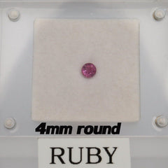 4mm Round Ruby Stone - cape diamond exchange