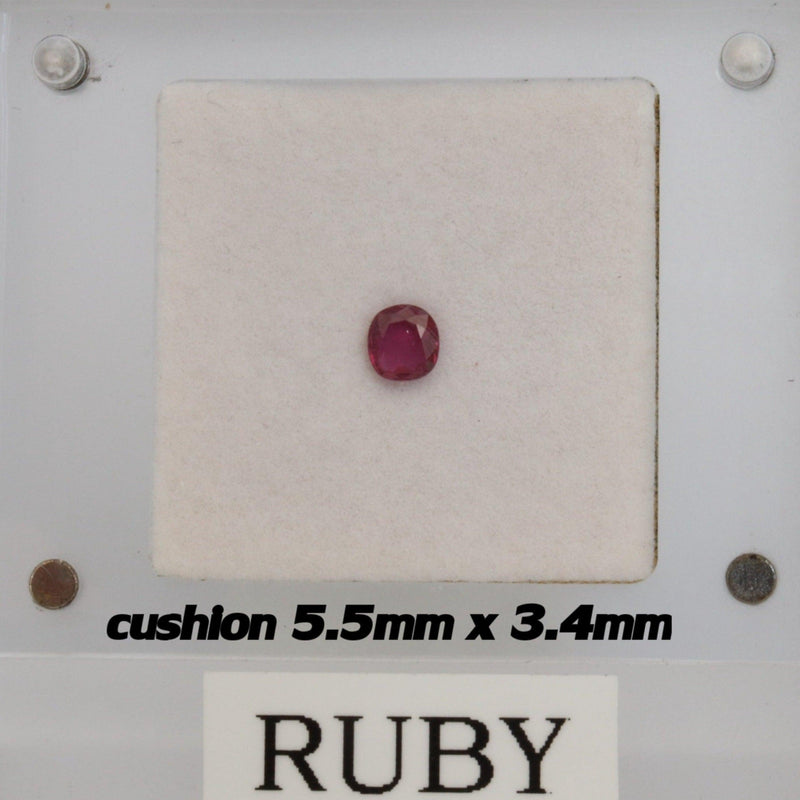 5.5mm x 3.4mm Cushion Ruby Stones - cape diamond exchange