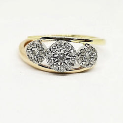 14kt Yellow, White and Rose Gold Fancy Diamond Ring - Cape Diamond Exchange