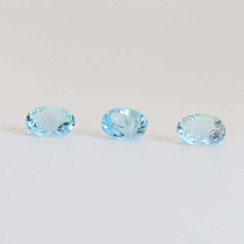 5mmx7mm-5.2mmx7.2mm Oval Swiss Blue Topaz Stone - cape diamond exchange