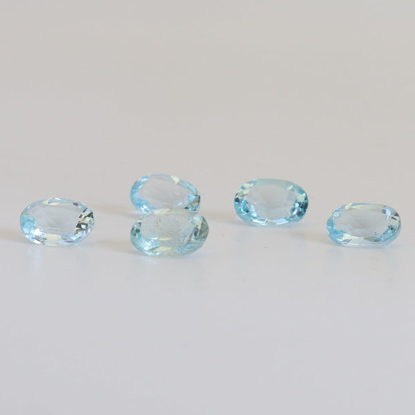 5mmx7mm Sky Blue Oval Topaz Stone - cape diamond exchange