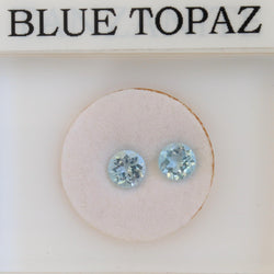 6.3mm Round Blue Topaz Stone - cape diamond exchange