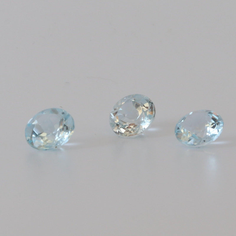 7mm Sky Blue Round Topaz Stone - cape diamond exchange