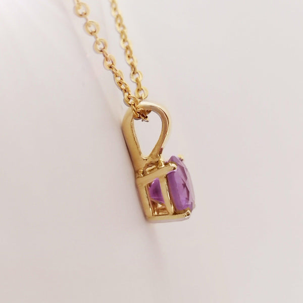 Yellow Gold and Amethyst Pendant- Cape Diamond Exchange