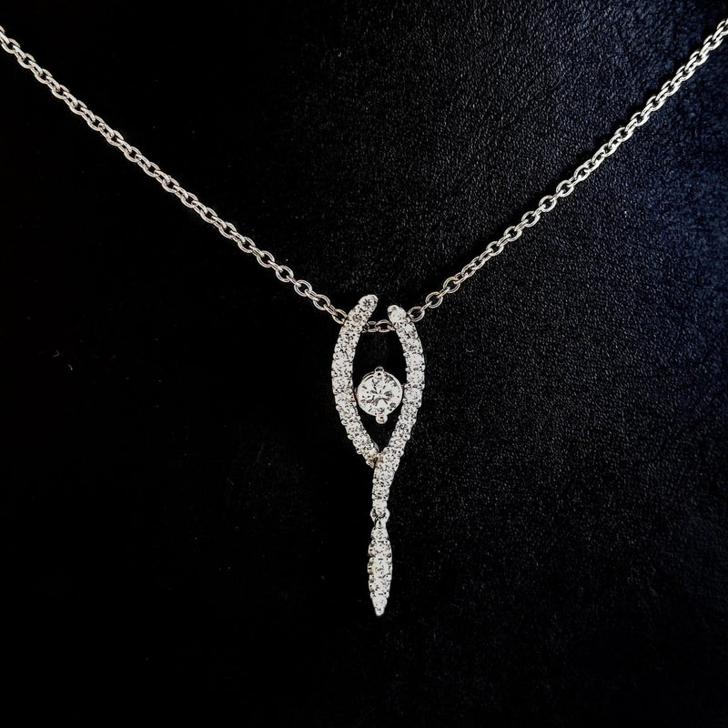 18 kt White Gold Diamonds Fancy Pendant - Cape Diamond Exchange