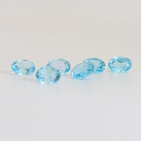 8mmx6mm Swiss Blue Oval Topaz Stones - cape diamond exchange