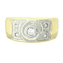 9 kt Yellow Gold Fancy Cubic Zircon Ring - Cape Diamond Exchange