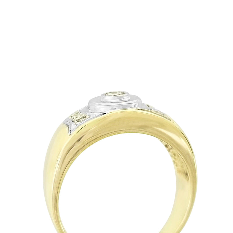 9 kt Yellow Gold Fancy Cubic Zircon Ring - Cape Diamond Exchange