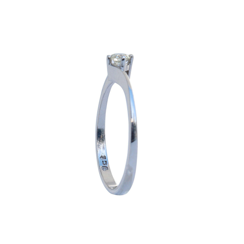 White Gold  Four Claw Diamond Solitaire Engagement Ring - cape diamond exchange