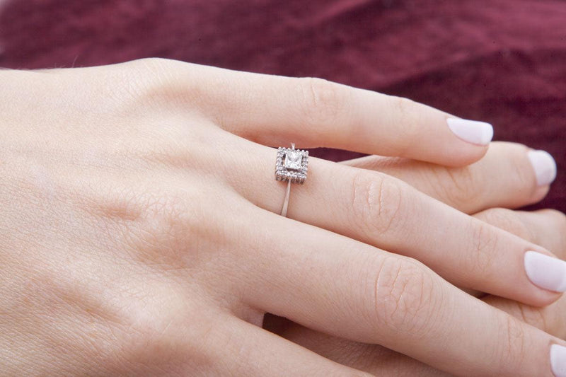 Square Design Halo Diamond Ring - Cape Diamond Exchange