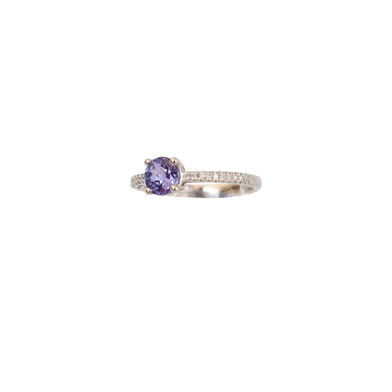 Four Claw Tanzanite and Diamond Dress Ring in White Gold Cape Diamond Exchange in St. George's Mall