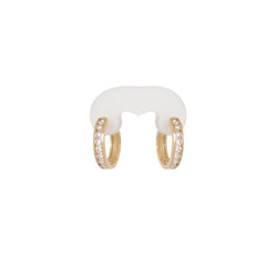 18 kt yellow gold huggie earrings