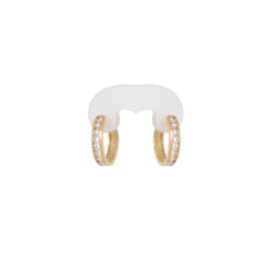 18 kt yellow gold huggie earrings