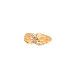 Yellow Gold Ring with Cubic Zircon