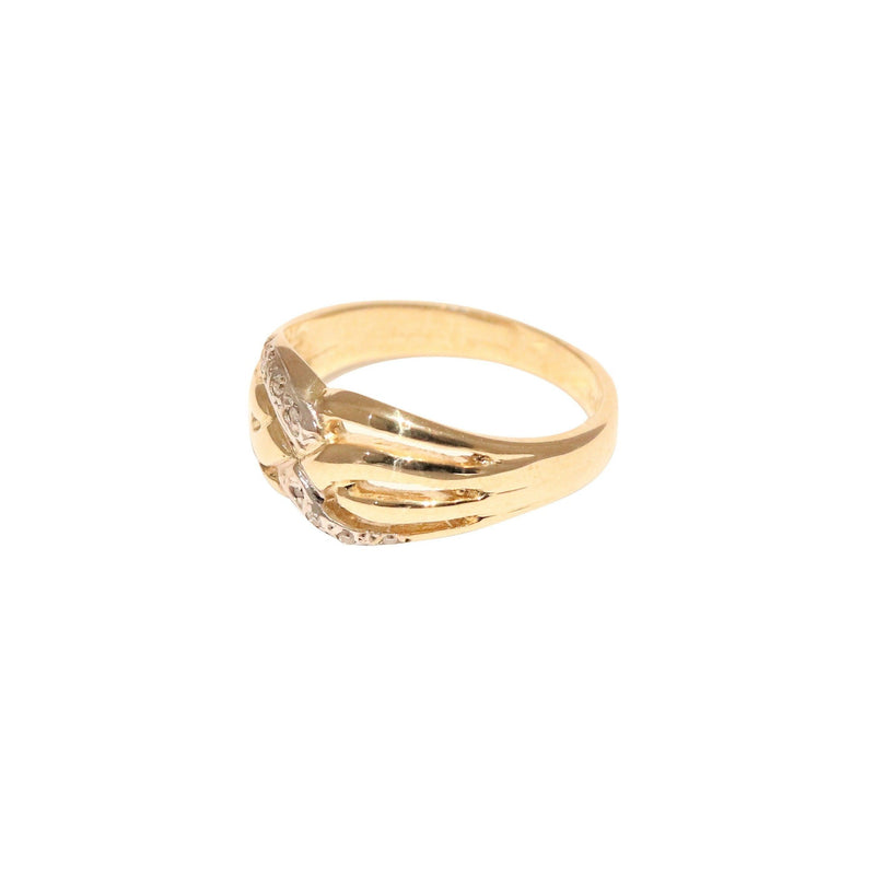 Yellow Gold Ring with Cubic Zircon