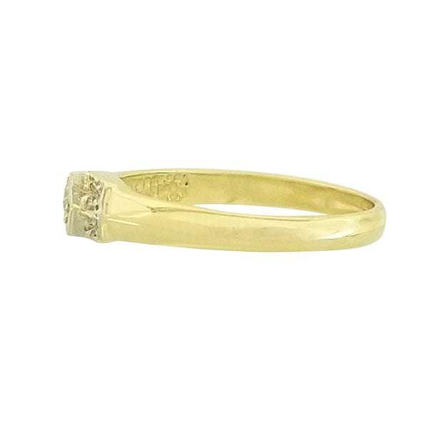 Diamond Shape face Yellow Gold Cubic Zircon Ring - Cape Diamond Exchange
