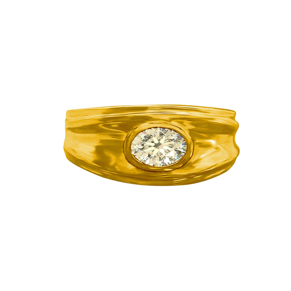 9 kt Yellow Gold Fancy Cubic Zircon Ring - Cape Diamond Exchange