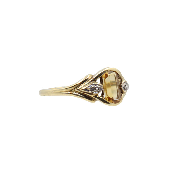 Yellow Gold Citrine Ring Cape Diamond Exchange in St. George's Mall