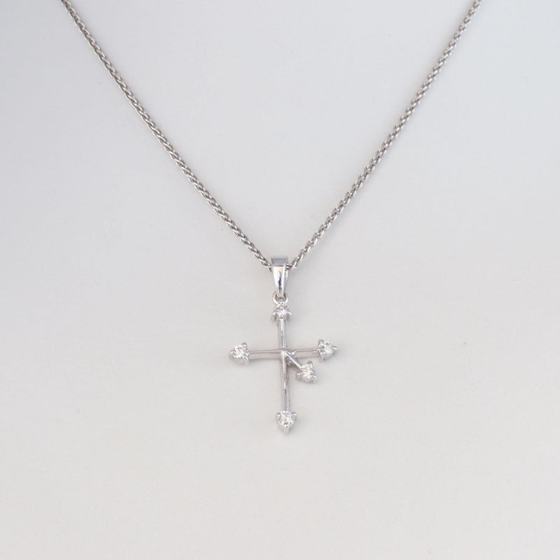 9kt White Gold Southern Cross Diamond Pendant - cape diamond exchange