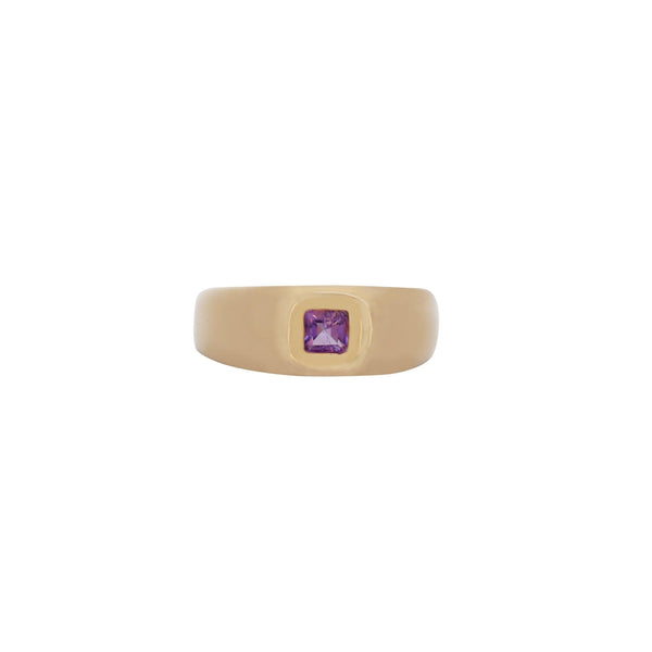 yellow gold and Amethyst gemstone - Cape Diamond Exchange