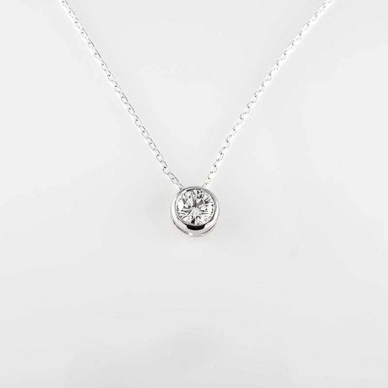 Diamond Pendant in Tube Setting - Cape Diamond Exchange