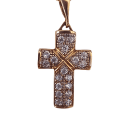 9kt Yellow Gold Cross Pendant with an X in the Middle	- cape diamond exchange				