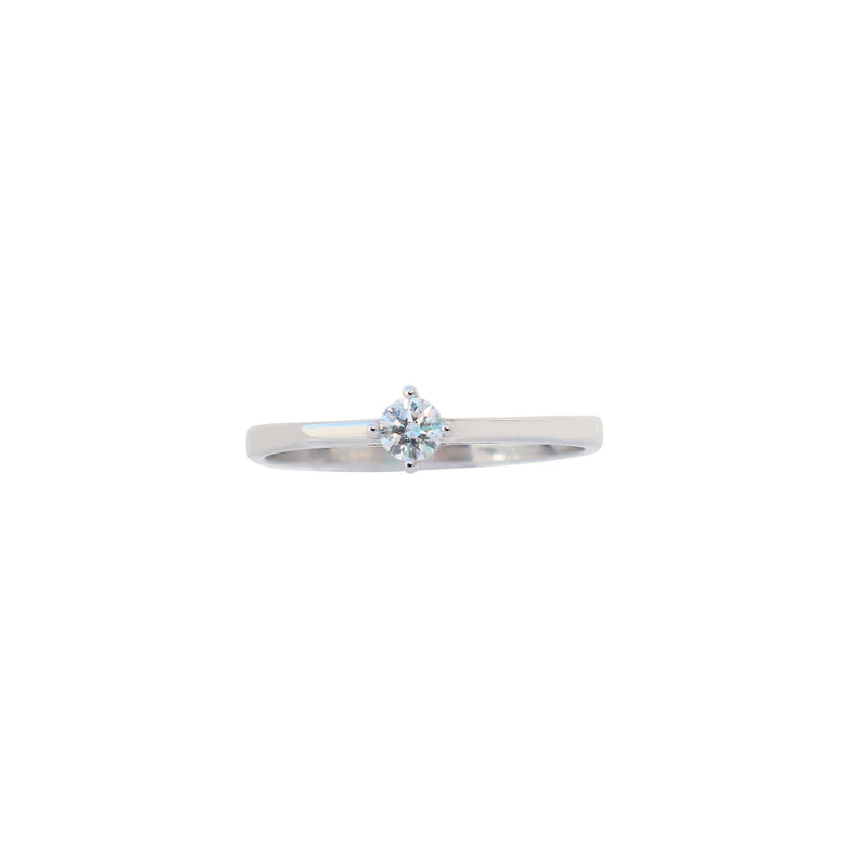 White Gold Diamond Solitaire Engagement Ring - cape diamond exchange