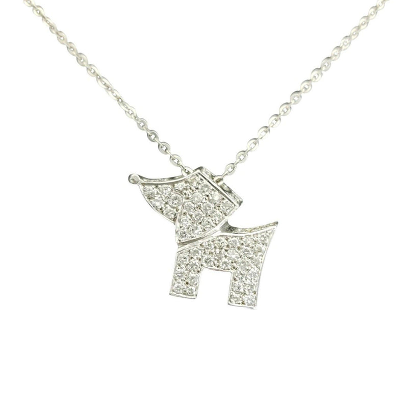18 kt White Gold 3D Doggy Pendant with Diamonds - Cape Diamond Exchange