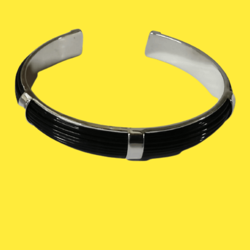 Elephant Hair bangle with yellow background