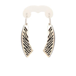 Silver Earring Elephant Hair with Zebra Pattern-Cape Diamond Exchange