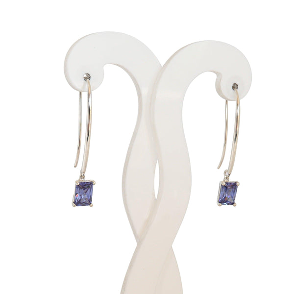 Emerald-cut Long hook Earrings - Cape Diamond Exchange