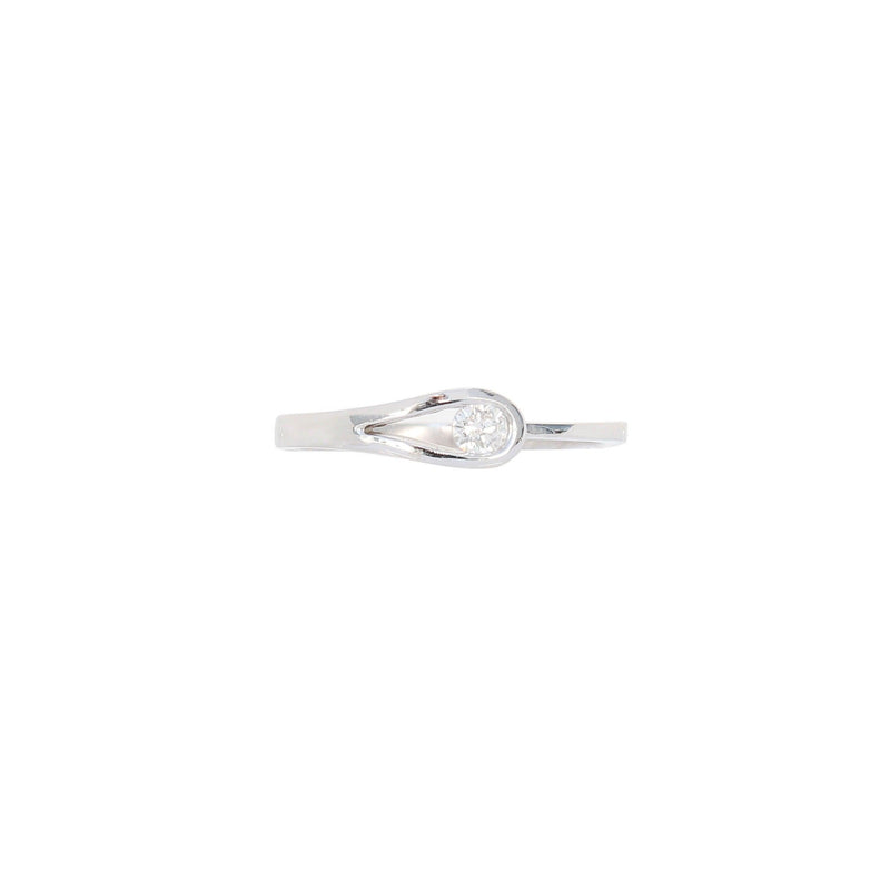 White gold hugging engagement ring - Cape Diamond Exchange