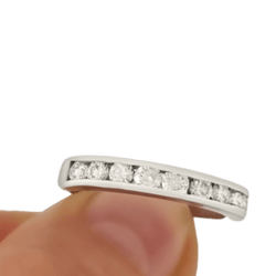 White Gold diamond half Eternity RIng 