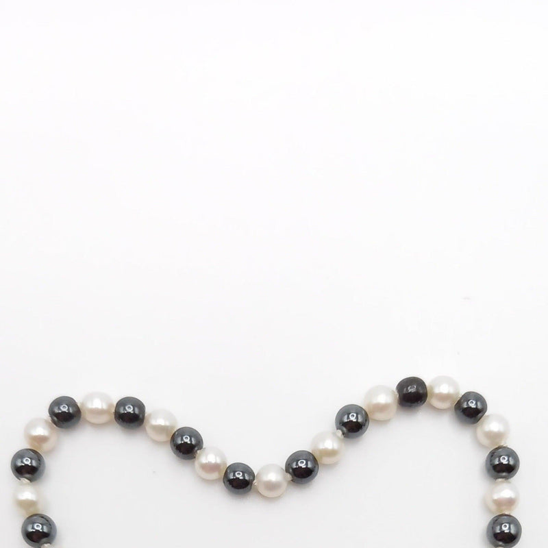 Genuine Pearl and Hematite Bracelet - cape diamond exchange