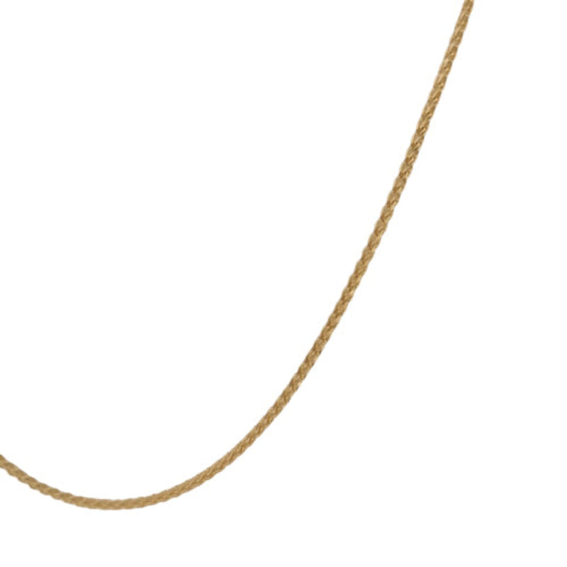 Yellow Gold Wheat Link Chain is a 9 karat, 40 cm metal made of links that resemble wheat.  Cape diamond Exchange 