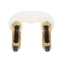 Yellow Gold Elephant Hair Earrings